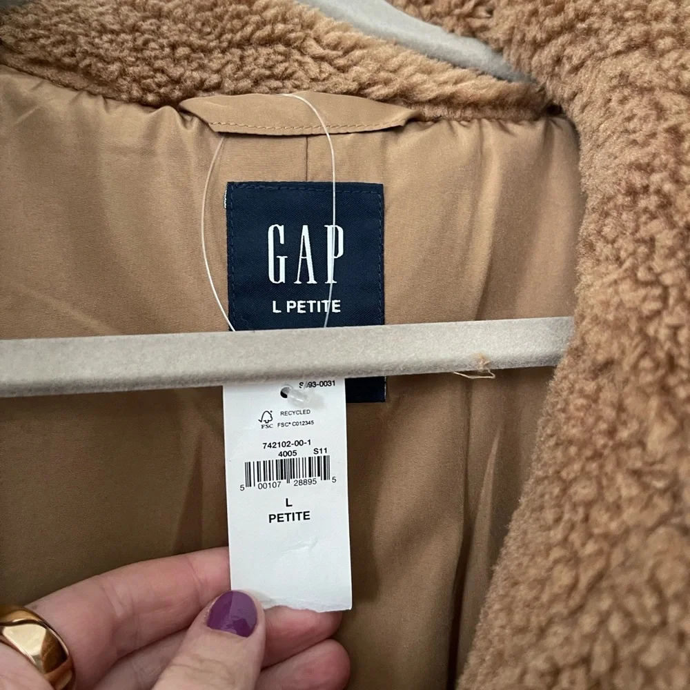 GAP Teddy Coat in Camel Brown - Picture 2 of 4